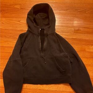 Black lulu scuba hoodie